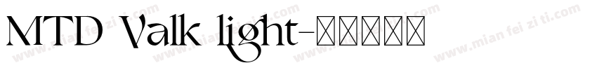 MTD Valk light字体转换